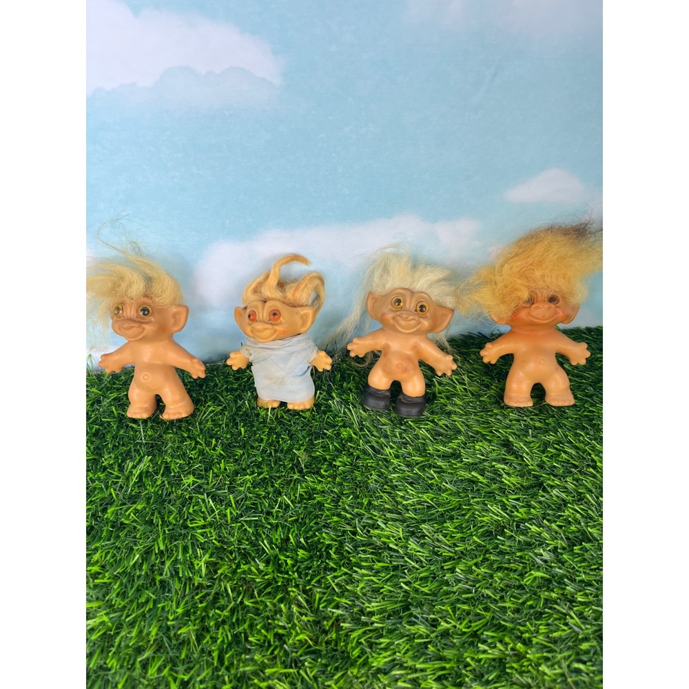 LOT OF 3 VINTAGE THOMAS DAM THINGS TROLL DOLLS 1960s
